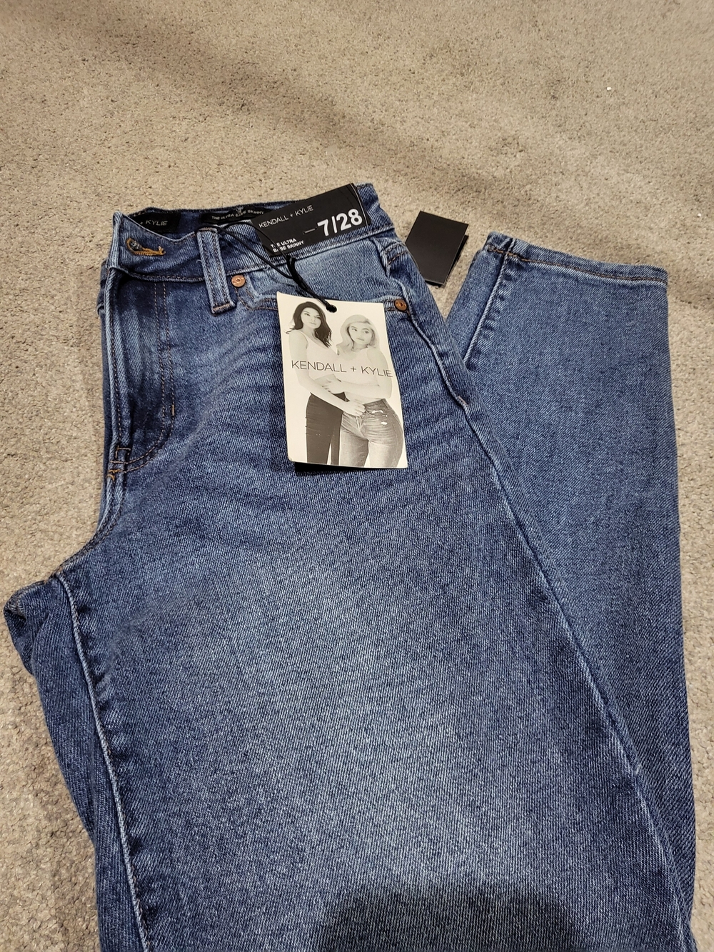 Kendall & Kylie Women's Skinny Jeans in Blue Wash